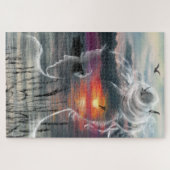 Sunrise Lady - Natur - Original Art Malerei Puzzle (Horizontal)