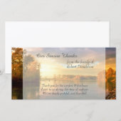 Sunrise Lake Beileid Vielen Dank Dankeskarte (Vorne/Hinten)