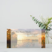 Sunrise Lake Beileid Vielen Dank Dankeskarte (Stehend Vorderseite)