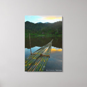 Sunrise Lake Dawn Waldreflexion Indonesien Leinwanddruck