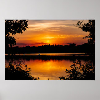 "Sunrise Lake" Poster/Wand-Dekoration Poster