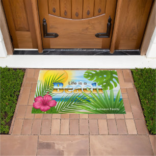 Sunrise Life ist ein tropisches Beach-Design Fußmatte