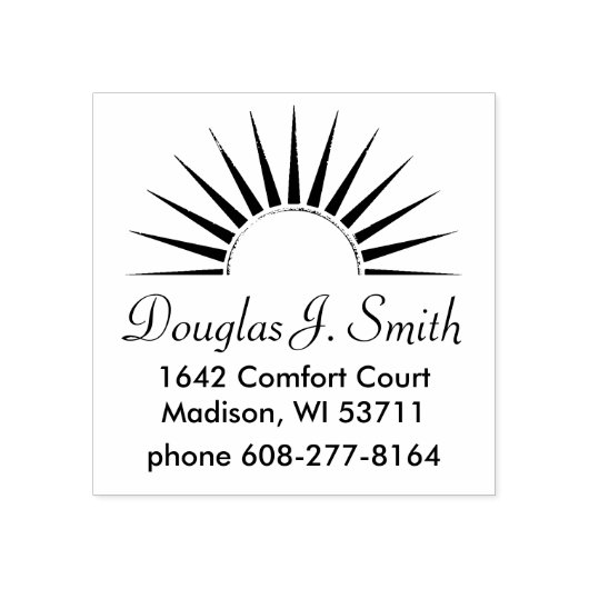 SUNRISE Logo Gold Silber II + Ihr Backgr. Ideen Gummistempel (Prägung)