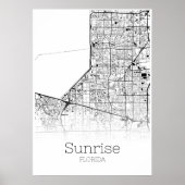 Sunrise Map - Florida - City Map Poster (Vorne)