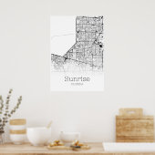 Sunrise Map - Florida - City Map Poster (Küche)