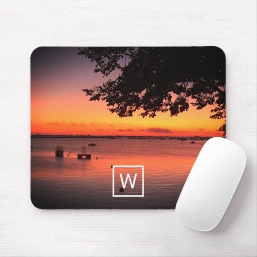 Sunrise Monogramm erstellen Sie Ihr eigenes Foto Mousepad (Mit Mouse)