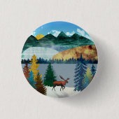 Sunrise Moose Button (Vorderseite)