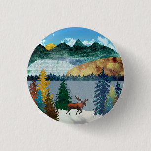 Sunrise Moose Button