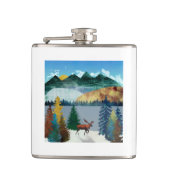 Sunrise Moose Flachmann (Vorderseite)