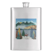 Sunrise Moose Flachmann (Vorderseite)