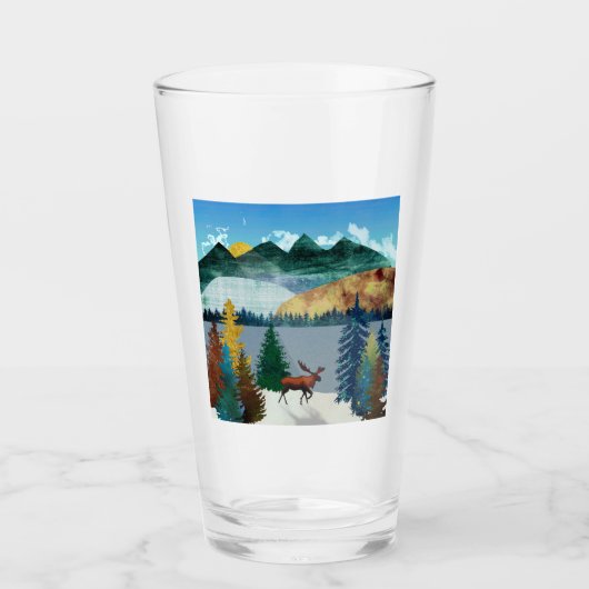 Sunrise Moose Glas (Vorderseite)
