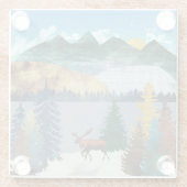 Sunrise Moose Glasuntersetzer (Rückseite)