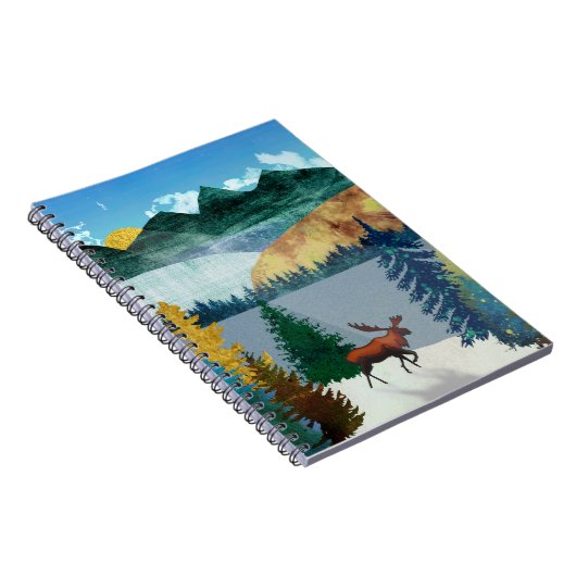 Sunrise Moose Notizblock (Rechte Seite)