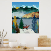 Sunrise Moose Poster (Küche)