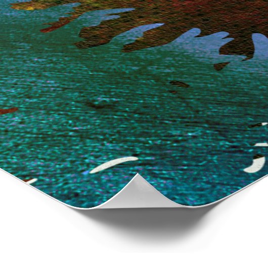 Sunrise Moose Poster (Ecke)