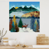 Sunrise Moose Poster (Küche)