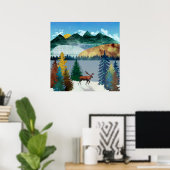 Sunrise Moose Poster (Heimbüro)