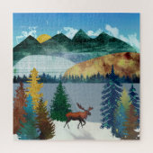 Sunrise Moose Puzzle (Vertikal)