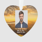 Sunrise Morning Sunshine Dated Foto Custom Ornament (Rückseite)