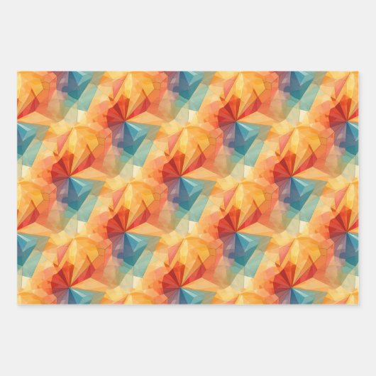 Sunrise Mosaic Geometric: Neues Design für Anfänge Geschenkpapier Set (Vorderseite 3)