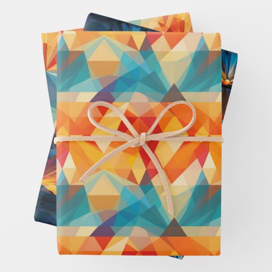 Sunrise Mosaic Geometric: Neues Design für Anfänge Geschenkpapier Set (Beispiel)
