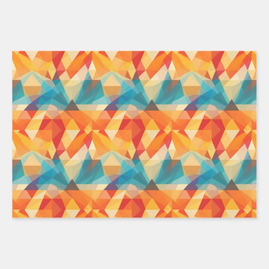 Sunrise Mosaic Geometric: Neues Design für Anfänge Geschenkpapier Set (Vorderseite)