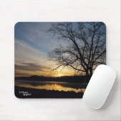 Sunrise Oak Tree Lake Mousepad (Mit Mouse)