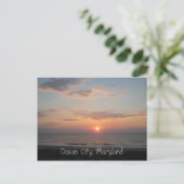"Sunrise - Ocean City, Maryland" Postkarte (Stehend Vorderseite)