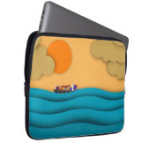 Sunrise Ocean Ship Sun Sunset Laptopschutzhülle (Vorne Rechts)