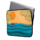 Sunrise Ocean Ship Sun Sunset Laptopschutzhülle (Vorderseite Links)
