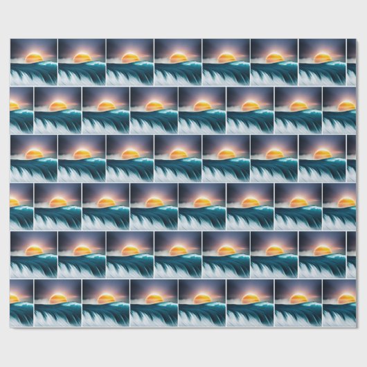 Sunrise Ocean Surf Geschenkpapier (Flach)