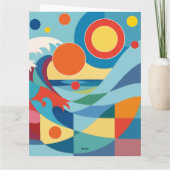 Sunrise Ocean Wave Birthday Card Karte (Rückseite)
