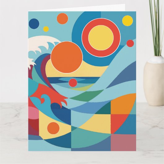 Sunrise Ocean Wave Birthday Card Karte (Vorderseite)