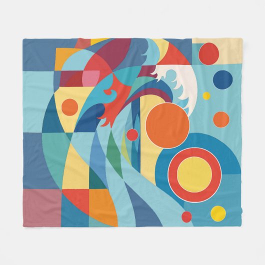 Sunrise Ocean Wave Fleecedecke (Vorderseite (Horizontal))