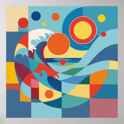 Sunrise Ocean Wave Poster (Vorne)