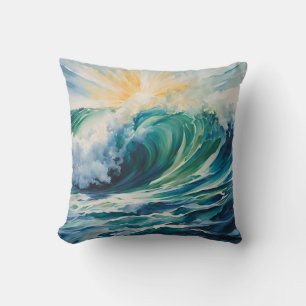 Sunrise Ocean Waves Beach Kissen