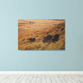 Sunrise on Bison Leinwanddruck (Insitu (Holzboden))