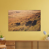 Sunrise on Bison Leinwanddruck (Insitu (Wohnzimmer))