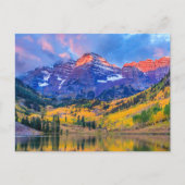 Sunrise on Maroon Bells Postkarte (Vorderseite)
