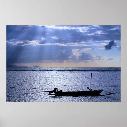 Sunrise on Sunur Beach Bali Poster (Vorne)