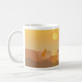 Sunrise Orange Cat Morning Hovering Dream Hund Kaffeetasse (Links)