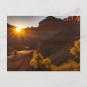 Sunrise Over a Canyon Postcard Postkarte (Vorderseite)