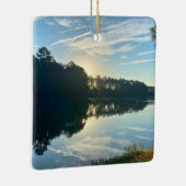 Sunrise Over A Georgia Lake Keramikornament (Rechts)