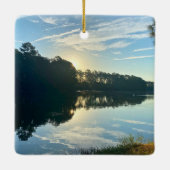 Sunrise Over A Georgia Lake Keramikornament (Rückseite)