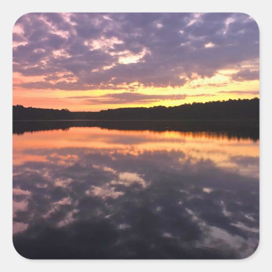 Sunrise Over Bear Lake Quadratischer Aufkleber (Vorderseite)