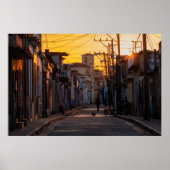 Sunrise Over Camaguey City Street, Camaguey, Kuba Poster (Vorne)