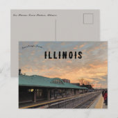 Sunrise Over Des Plaines Train Station Illinois Postkarte (Vorne/Hinten)