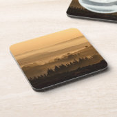 Sunrise Over Misty Rolling Hills Landscape Getränkeuntersetzer (Linke Seite)