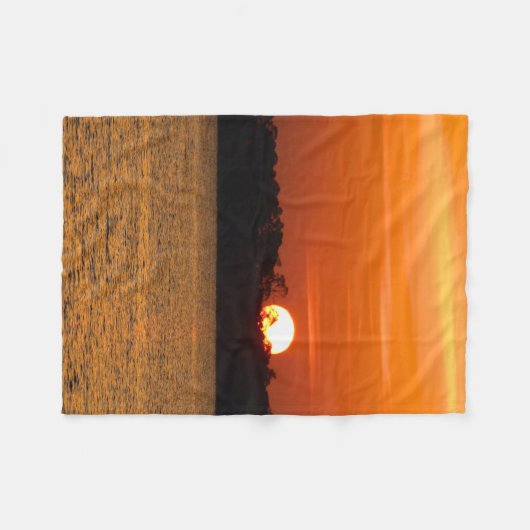 Sunrise Over Perdido Bay Fleecedecke (Vorderseite (Horizontal))