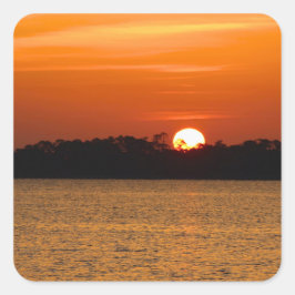 Sunrise Over Perdido Bay Quadratischer Aufkleber